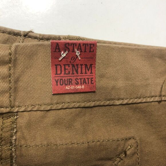 Men's Arizona Jean Co. Cargo Shorts Khaki Size 40 100% Cotton Button Pockets NEW - Picture 4 of 10